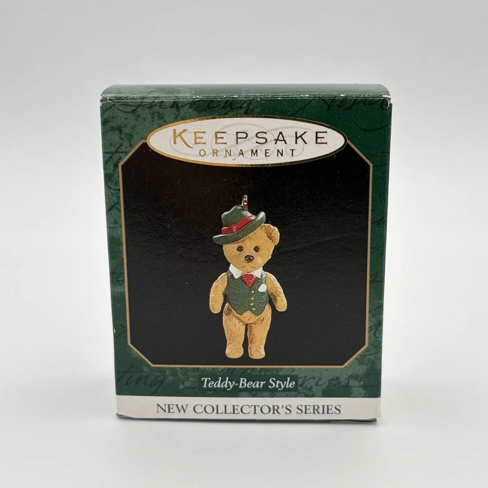 1997 Hallmark Keepsake Miniature Ornament Teddy-Bear Style 1 First Series VTG
